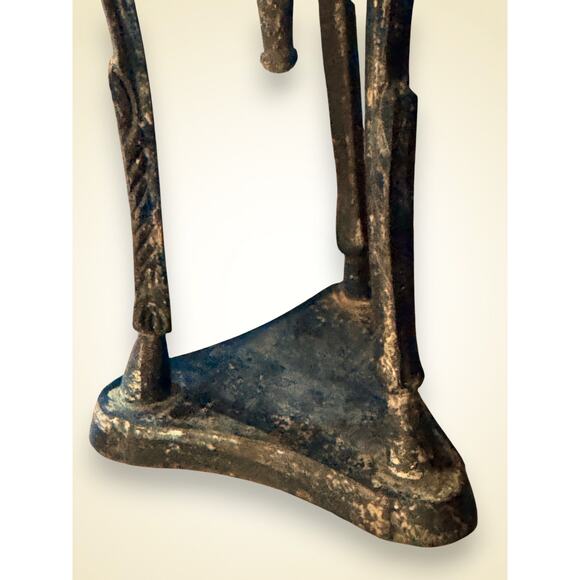 Antique Ram Head Neoclassical Tripod Incense Burner Urn 9 Inch - Picture 9 of 11